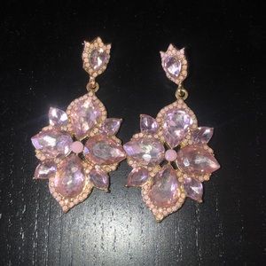 Light pink drop earrings